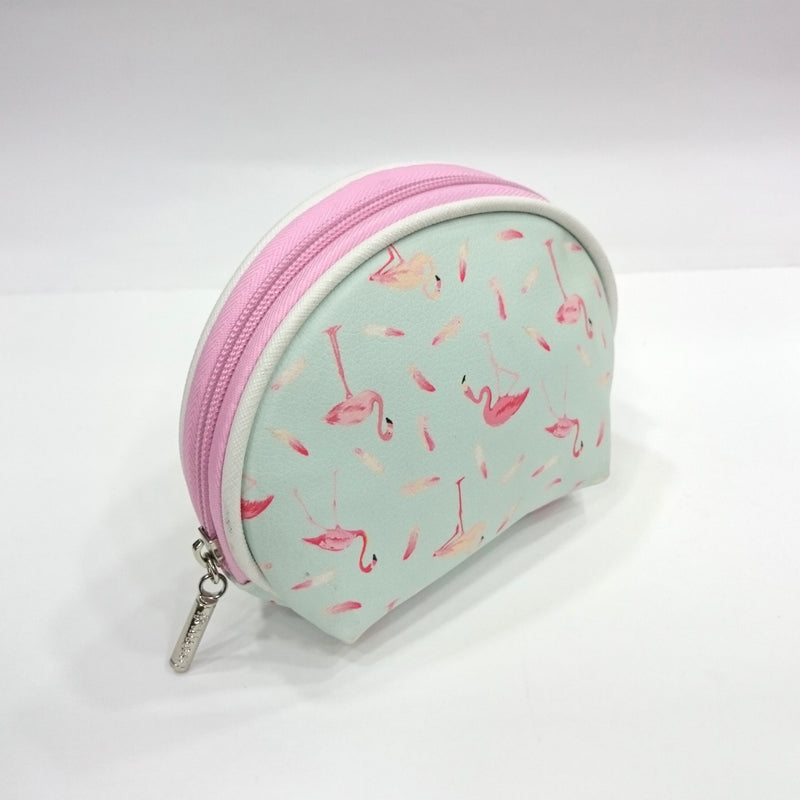 Flamingo Print Cosmetic/Travel Pouch in Sky Blue Color | Set of 2 - BestP : Best Product at Best Price