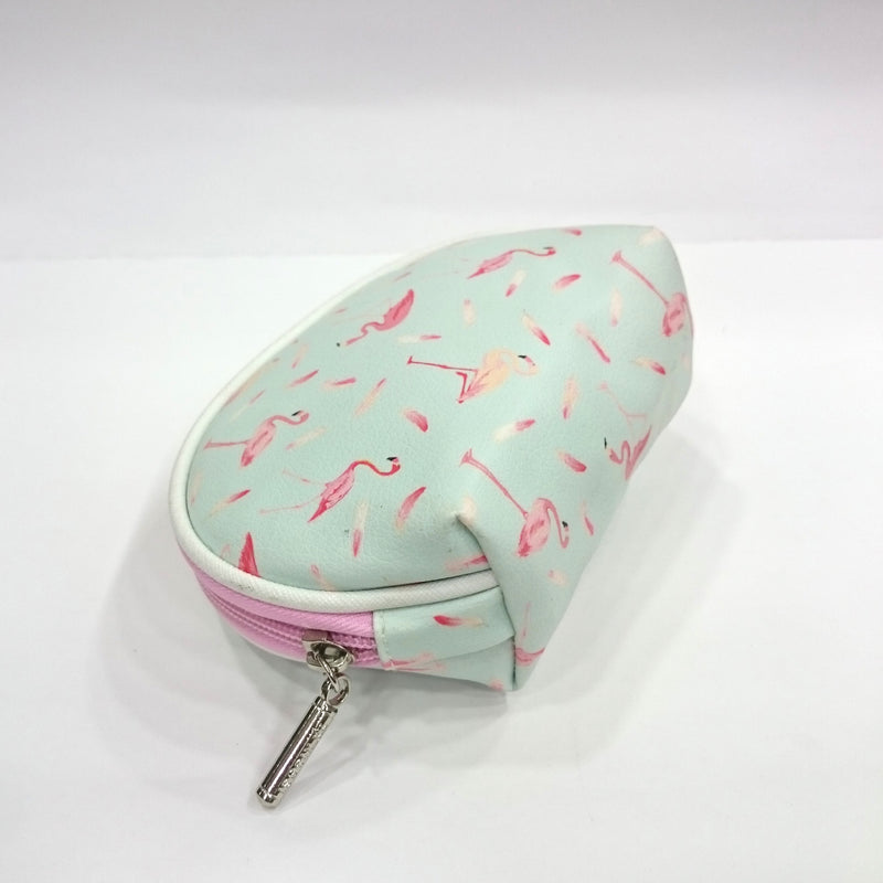 Flamingo Print Cosmetic/Travel Pouch in Sky Blue Color | Set of 2 - BestP : Best Product at Best Price
