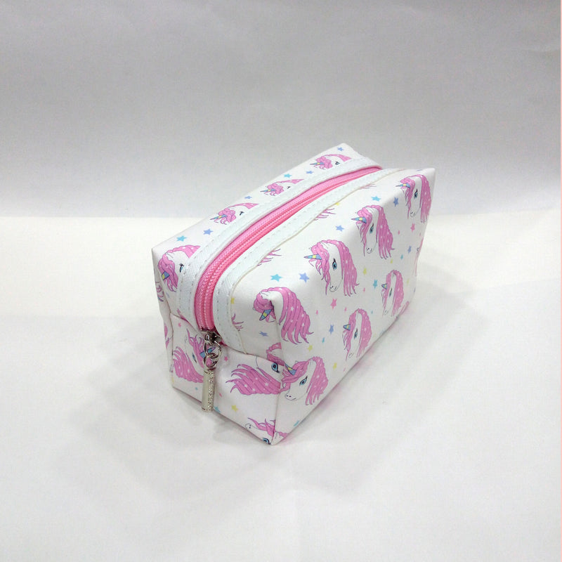 Unicorn Print Cosmetic/Travel Pouch in White Color - BestP : Best Product at Best Price