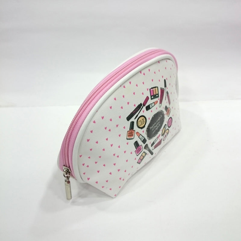 Makeup Kit Print Cosmetic/Travel Pouch in White Color - BestP : Best Product at Best Price
