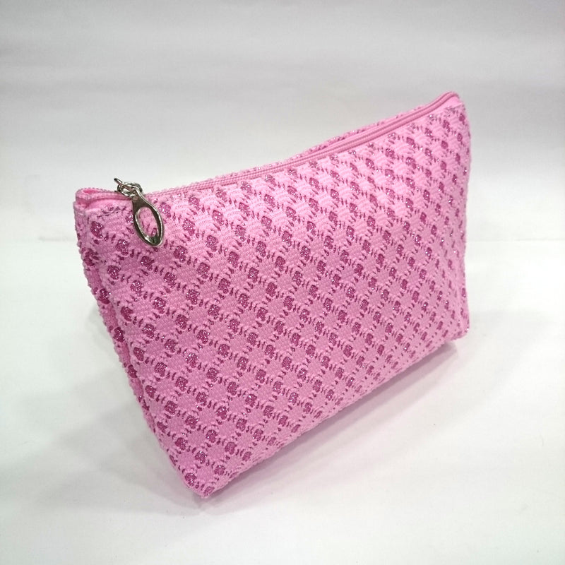 Embroidered Cosmetic/Travel Pouch in Pink Color - BestP : Best Product at Best Price