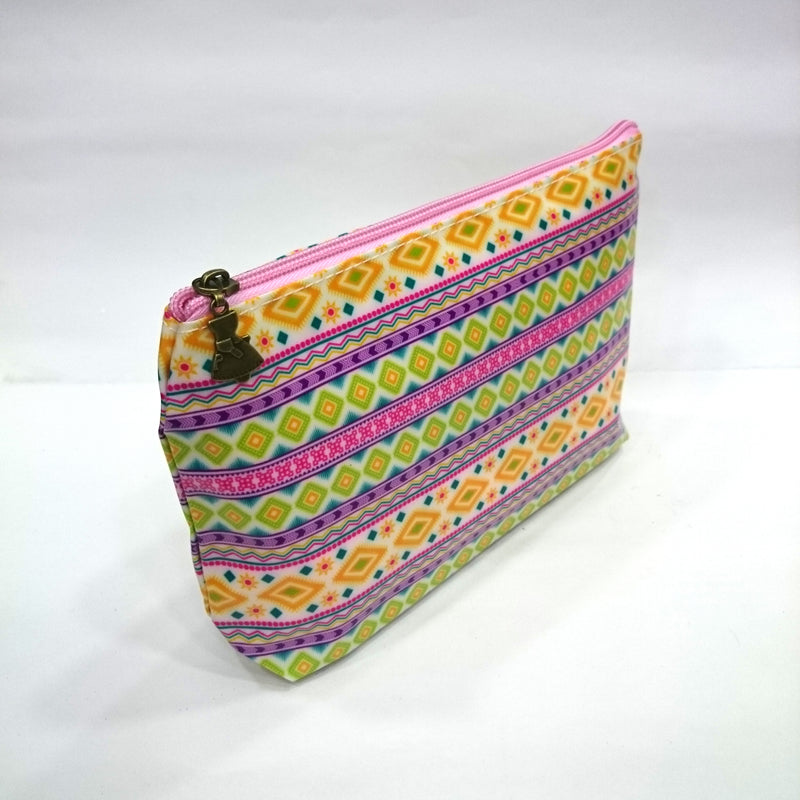 Iris Print Cosmetic/Travel Pouch in Multicolor - BestP : Best Product at Best Price
