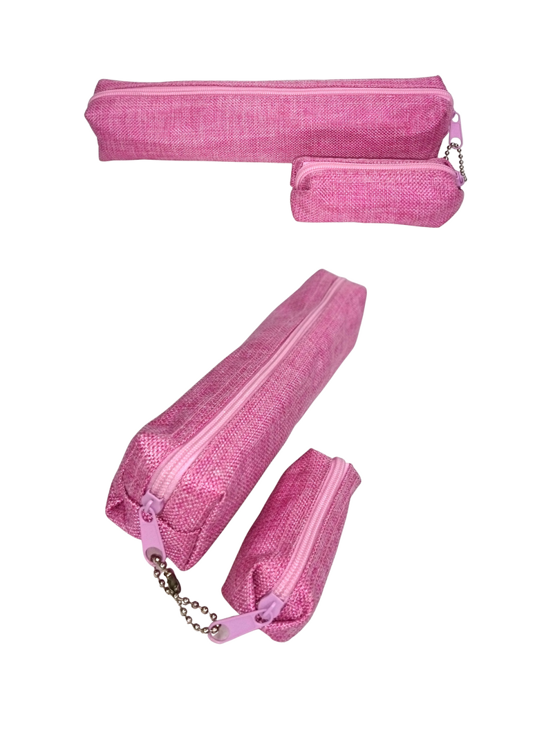 Solid Pen & Pencil Pouch With Small Pouch