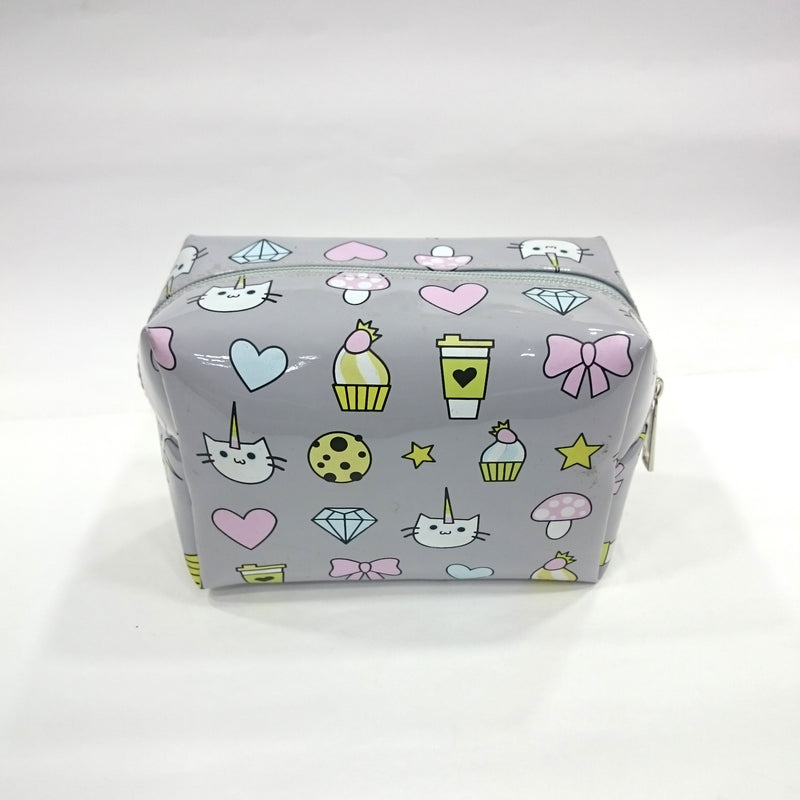 Cartoon Print Cosmetic/Travel Bag in Grey Color - BestP : Best Product at Best Price