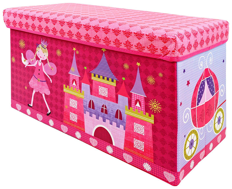 BestP Fairy Castle Print Storage Box | Folding Storage Box | Under Lid Storage with Padded Seat - BestP : Best Product at Best Price