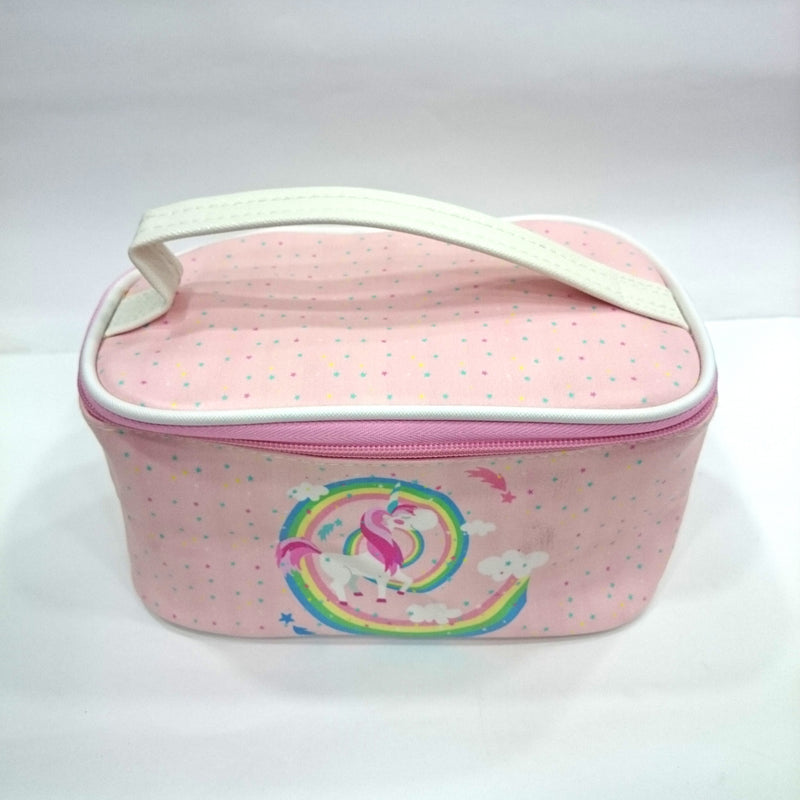 Unicorn Rainbow Print Cosmetic/Travel Bag in Light Pink Color - BestP : Best Product at Best Price