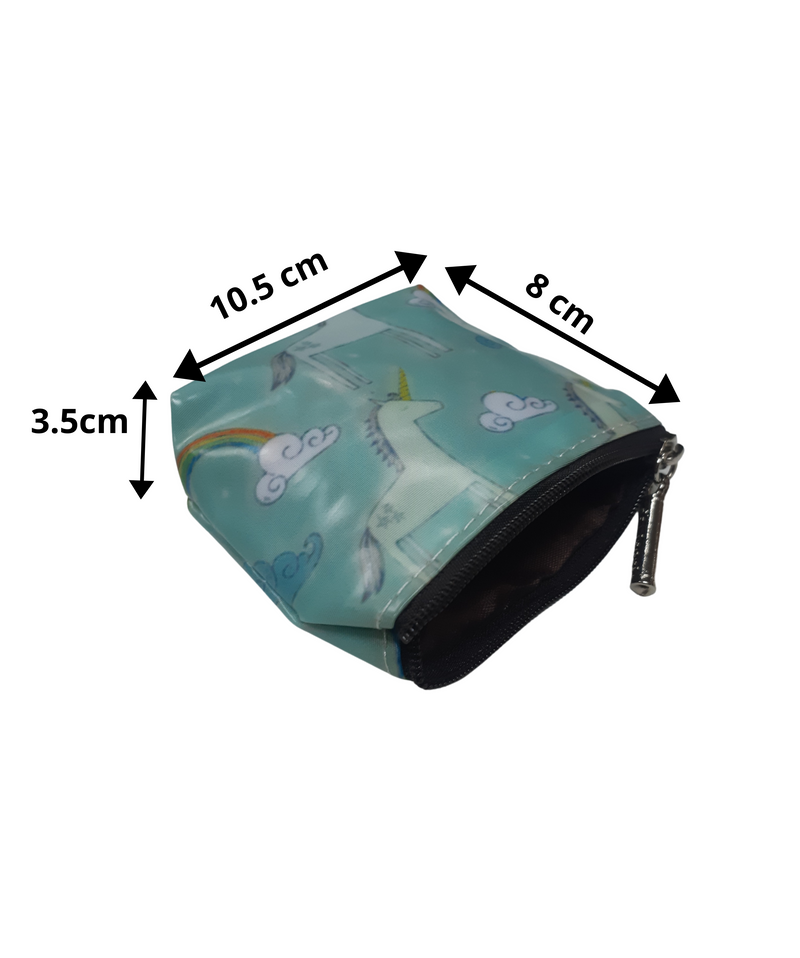 BestP Fashionable Coin Pouch for Women Man &Girls ( Green color unicorn characters ) 9 Pcs Set
