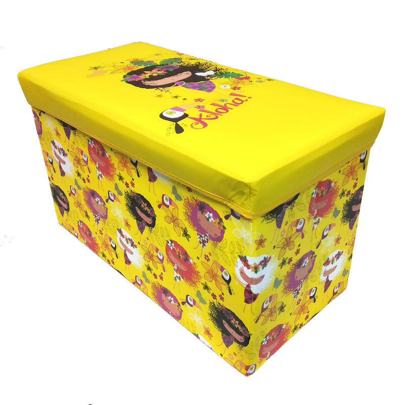 BestP Cartoon Print Storage Box | Folding Storage Box | Under Lid Storage with Padded Seat - BestP : Best Product at Best Price