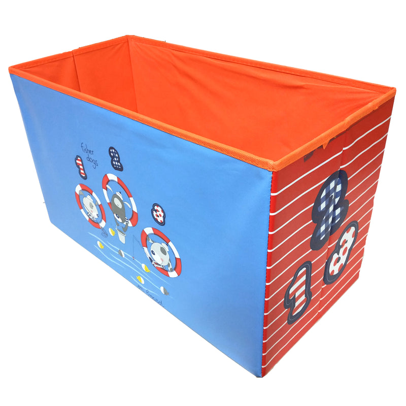 BestP Fisher Dogs Print Storage Box | Folding Storage Box | Under Lid Storage with Padded Seat - BestP : Best Product at Best Price